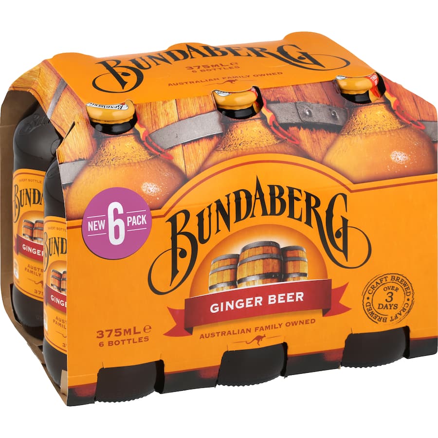 Bundaberg Ginger Beer Bottles 6 x 375mL