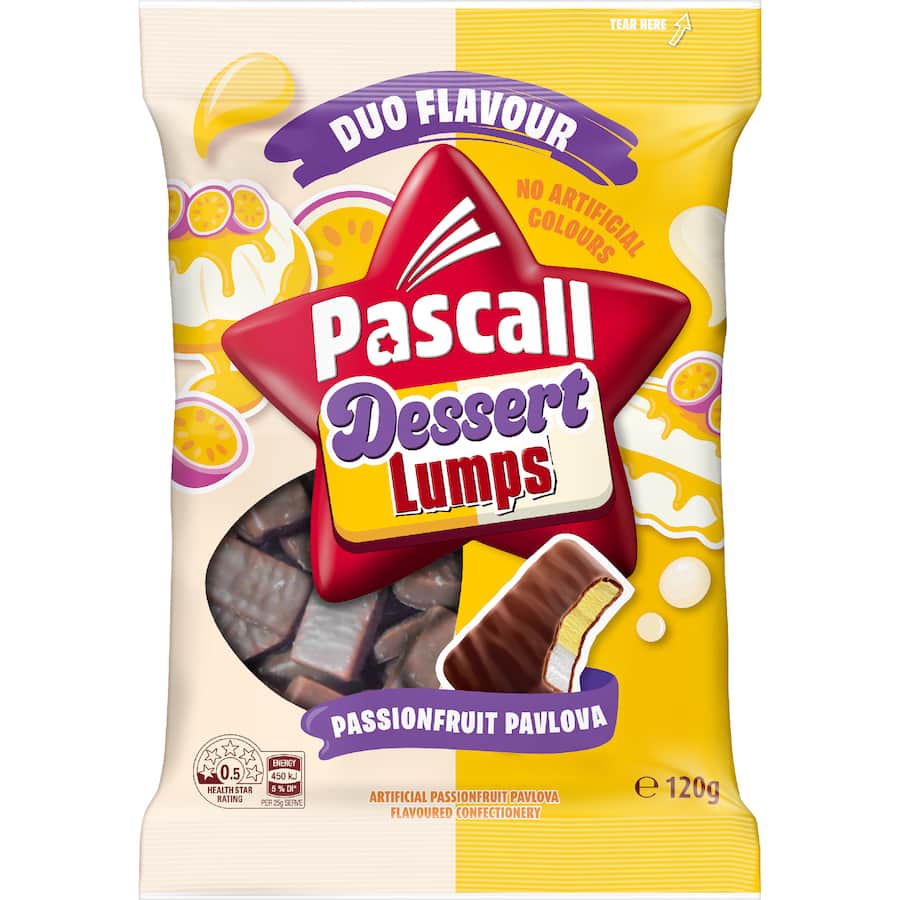 Pascall Lollies Passionfruit Pavlova Lumps 120g