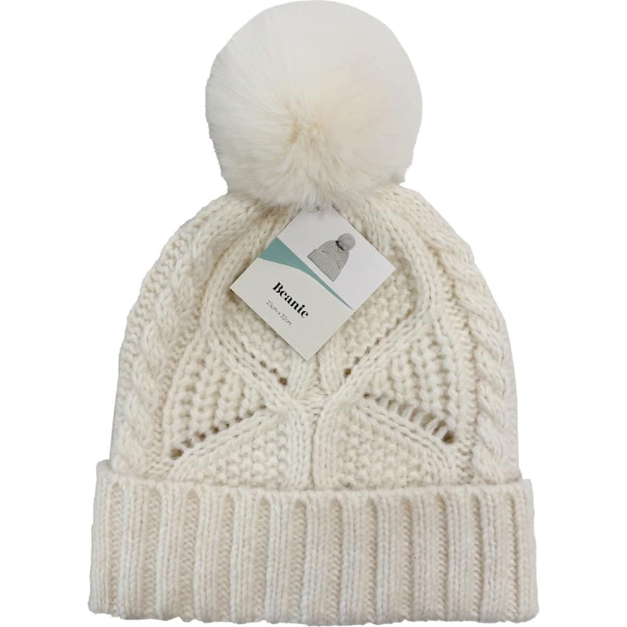 Woolworths Ladies Beanie With Pom Pom - Assorted