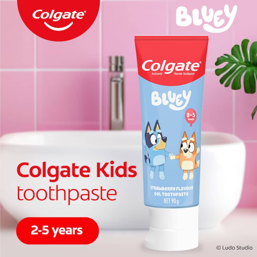 Colgate Toothpaste 2-5yrs Kids Bluey Strawberry 90g