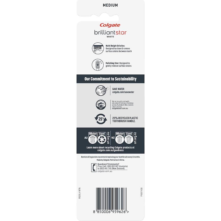 Colgate Toothbrush Brilliant Star Soft 3pack