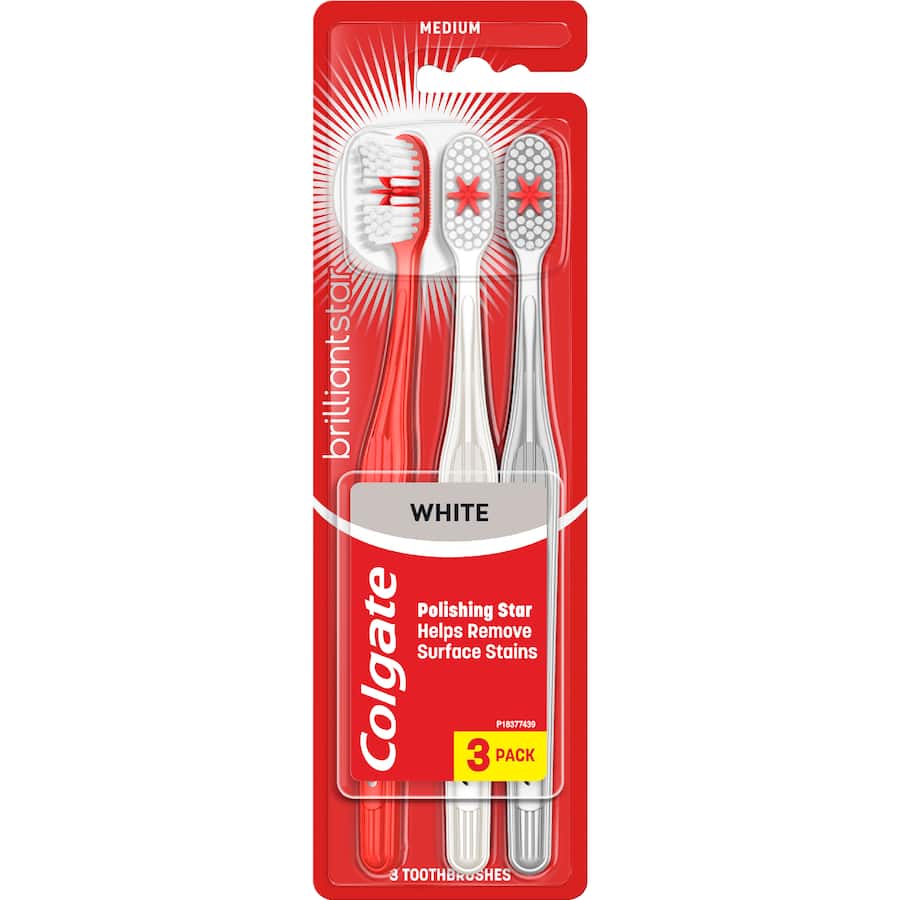 Colgate Toothbrush Brilliant Star Soft 3pack