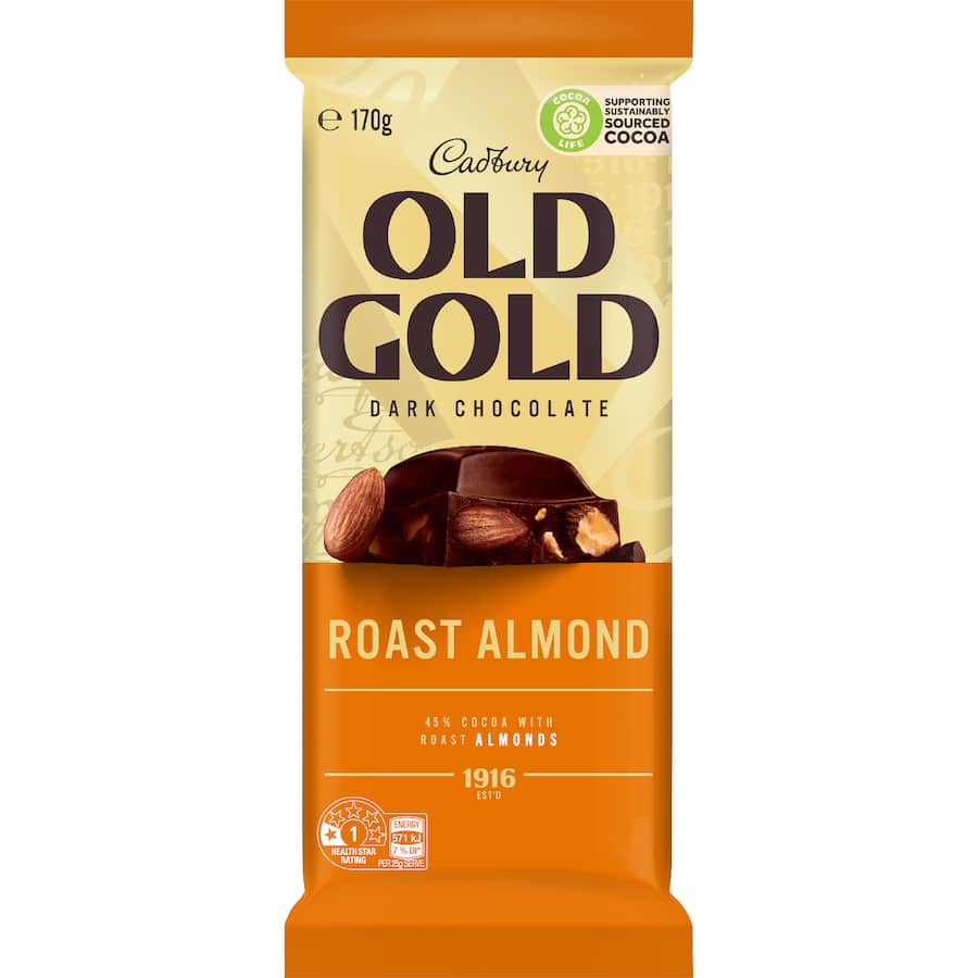 Cadbury Old Gold Chocolate Block Roast Almond 170g