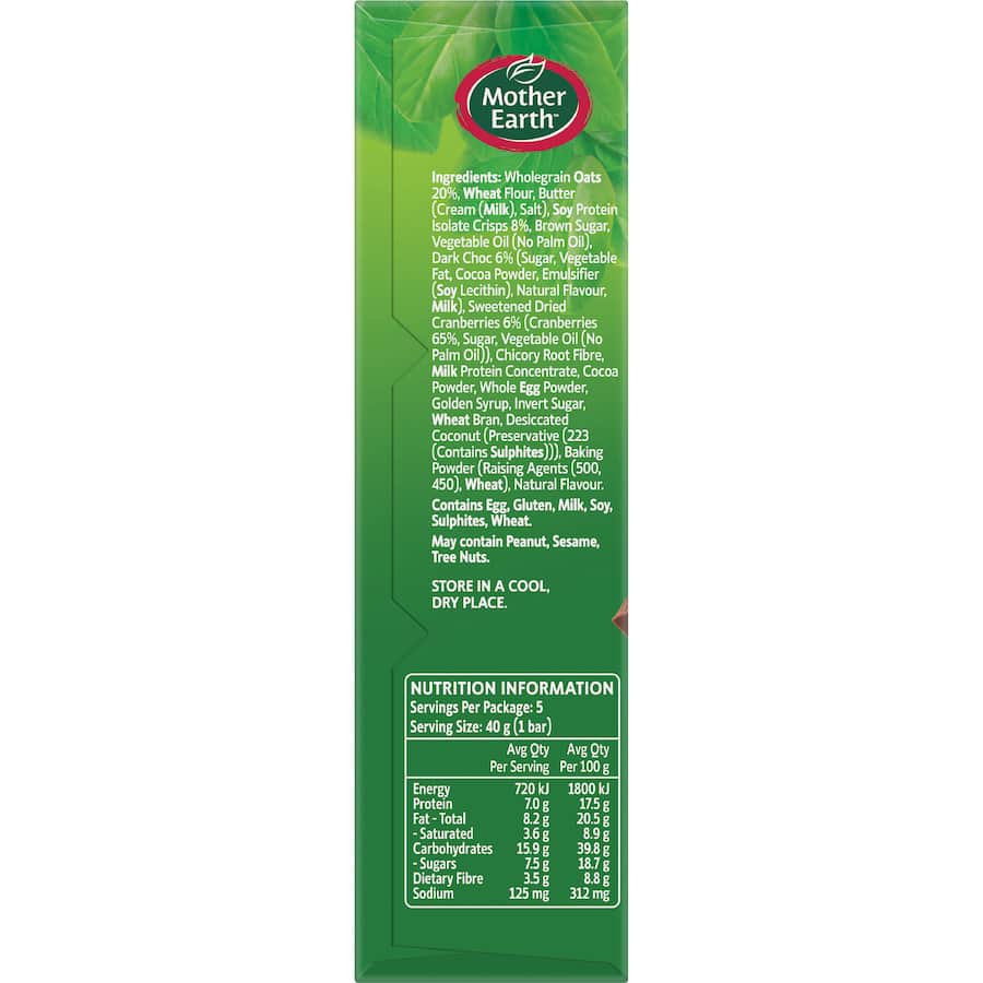 Mother Earth Protein Bars Berry Choc 200g