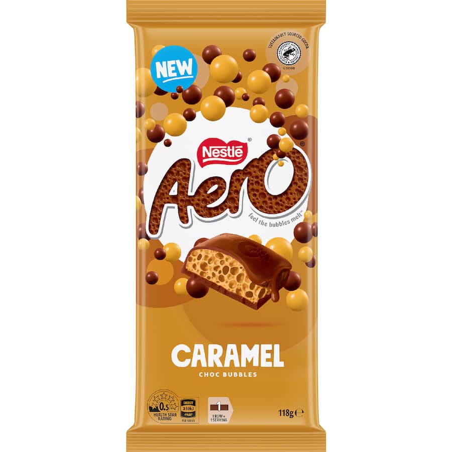 Nestlé Aero Chocolate Block Caramel 118g