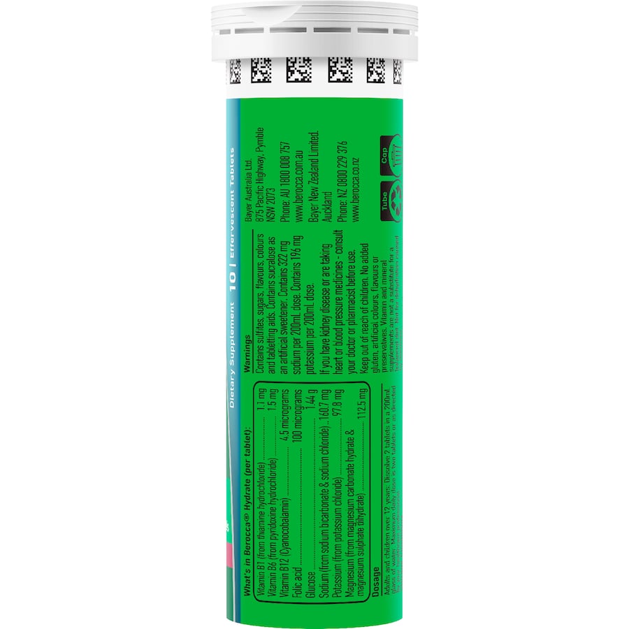 Berocca Hydrate Electrolytes Raspberry Blackcurrant 20 tabLets