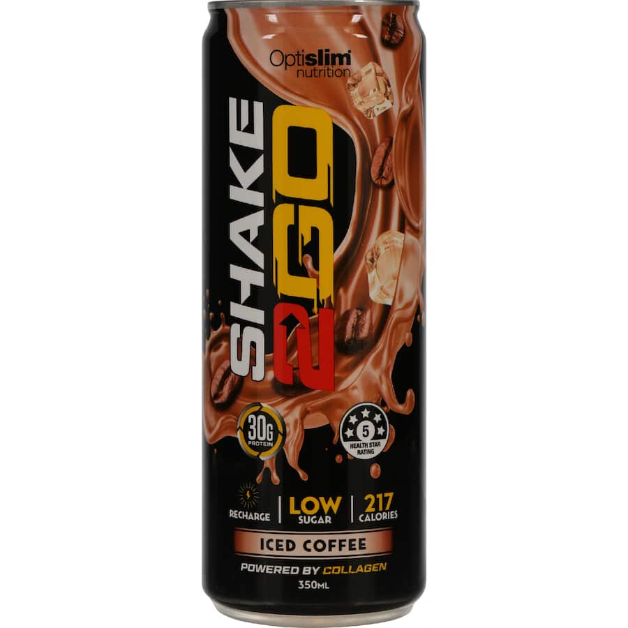 Shake2go Iced Coffee Optislim Nutrition 350mL