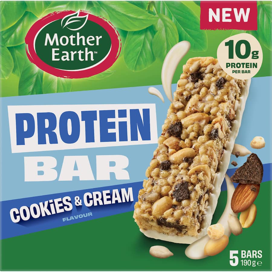 Mother Earth Protein Bars Cookies & Cream 190g