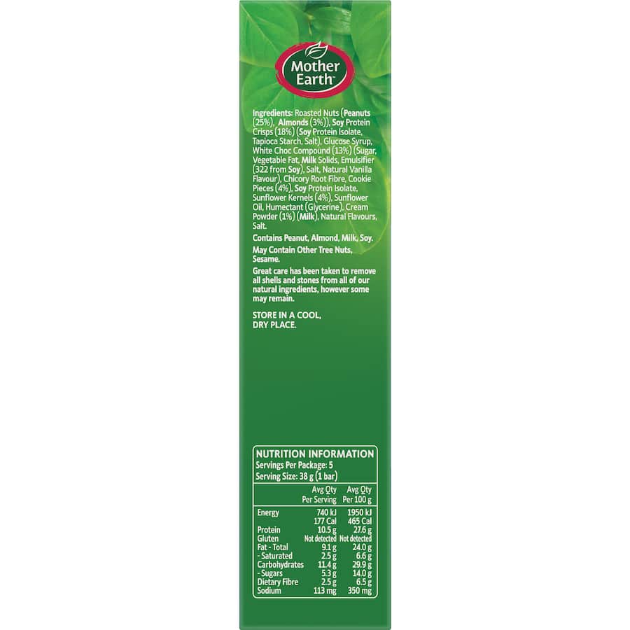 Mother Earth Protein Bars Cookies & Cream 190g