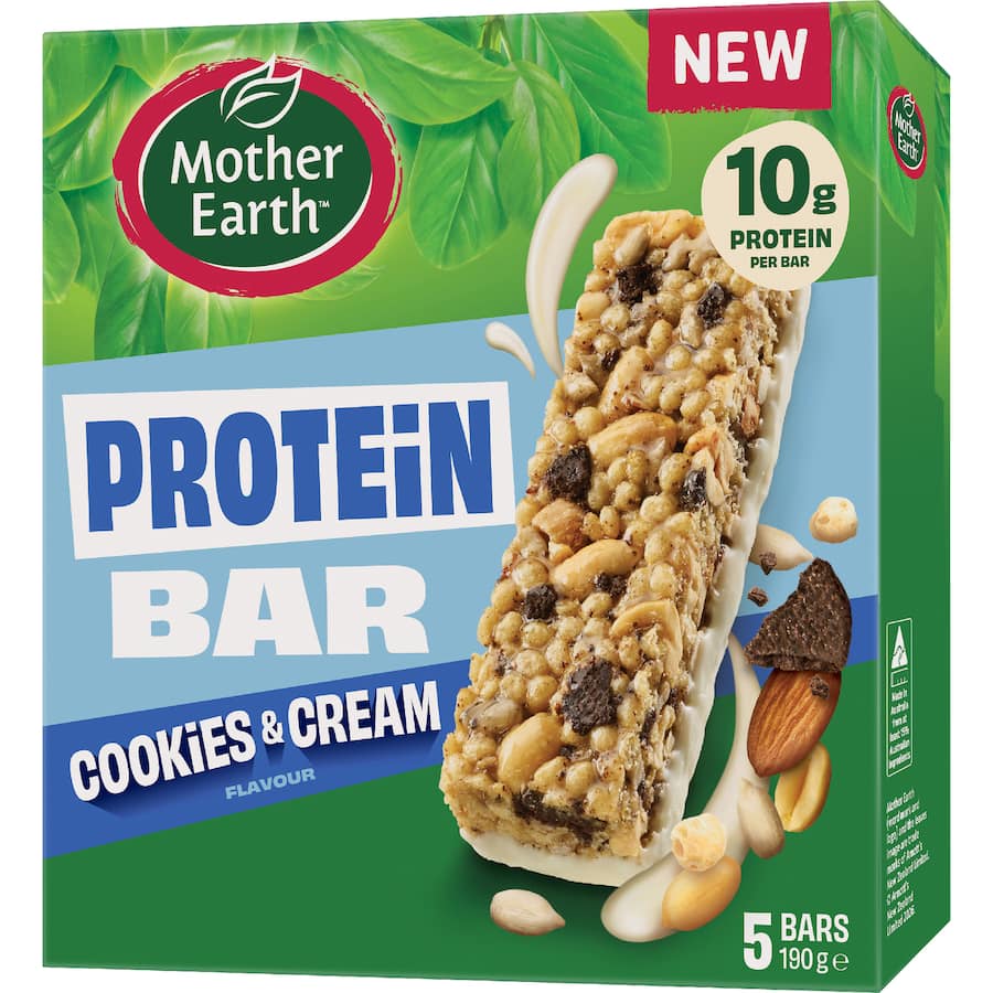 Mother Earth Protein Bars Cookies & Cream 190g