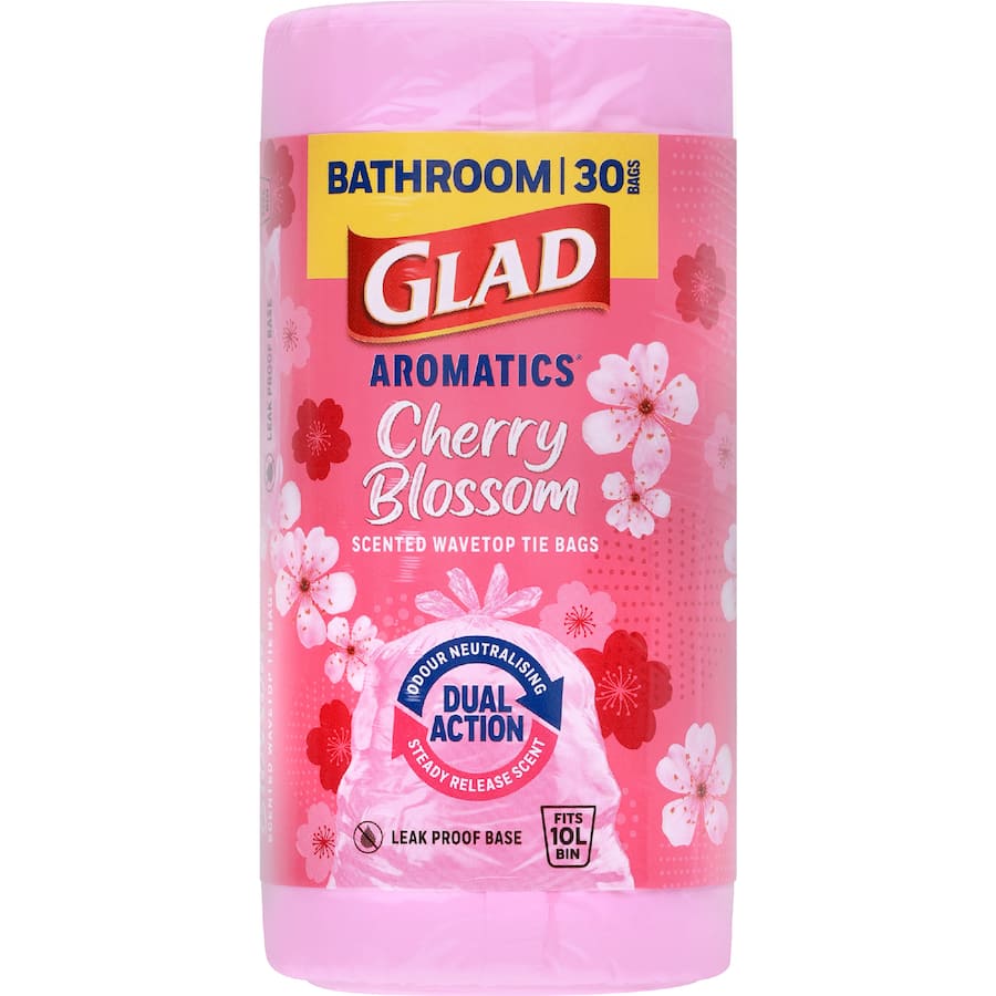 Glad Aromatics Kitchen Tidy Bags Small Cherry Blossom 30pack