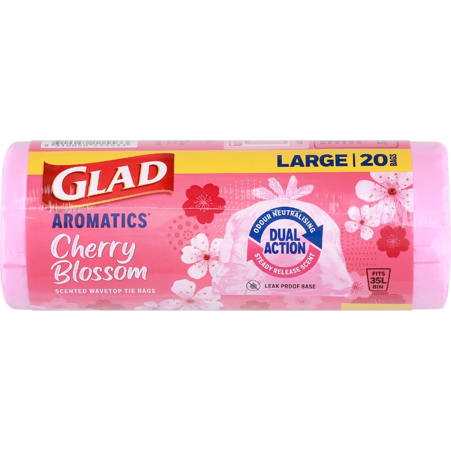 Glad Aromatics Kitchen Tidy Bags Large Cherry Blossom 20pack