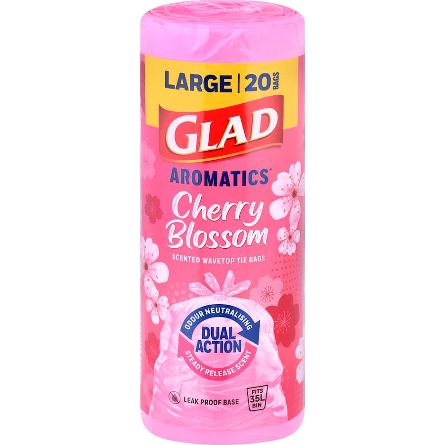 Glad Aromatics Kitchen Tidy Bags Large Cherry Blossom 20pack