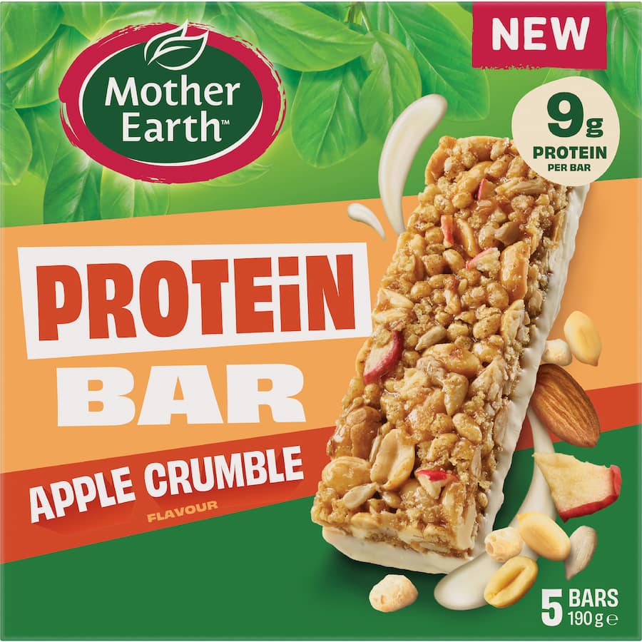 Mother Earth Protein Bars Apple Crumble 190g
