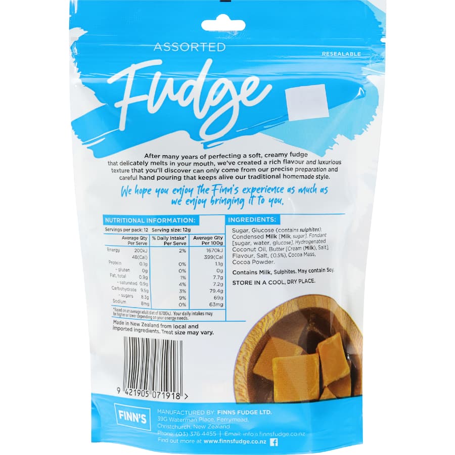 Finns Fudge Assorted 12 pack 140g