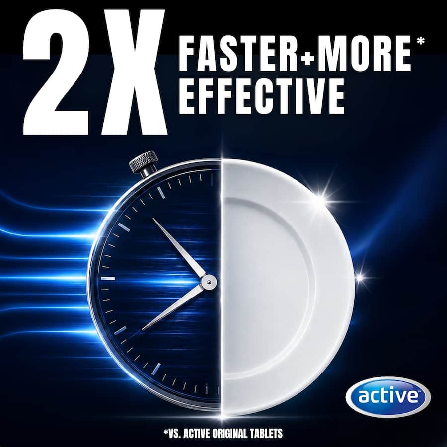 Active Rapid Dishwasher Tablets Lemon 54pack