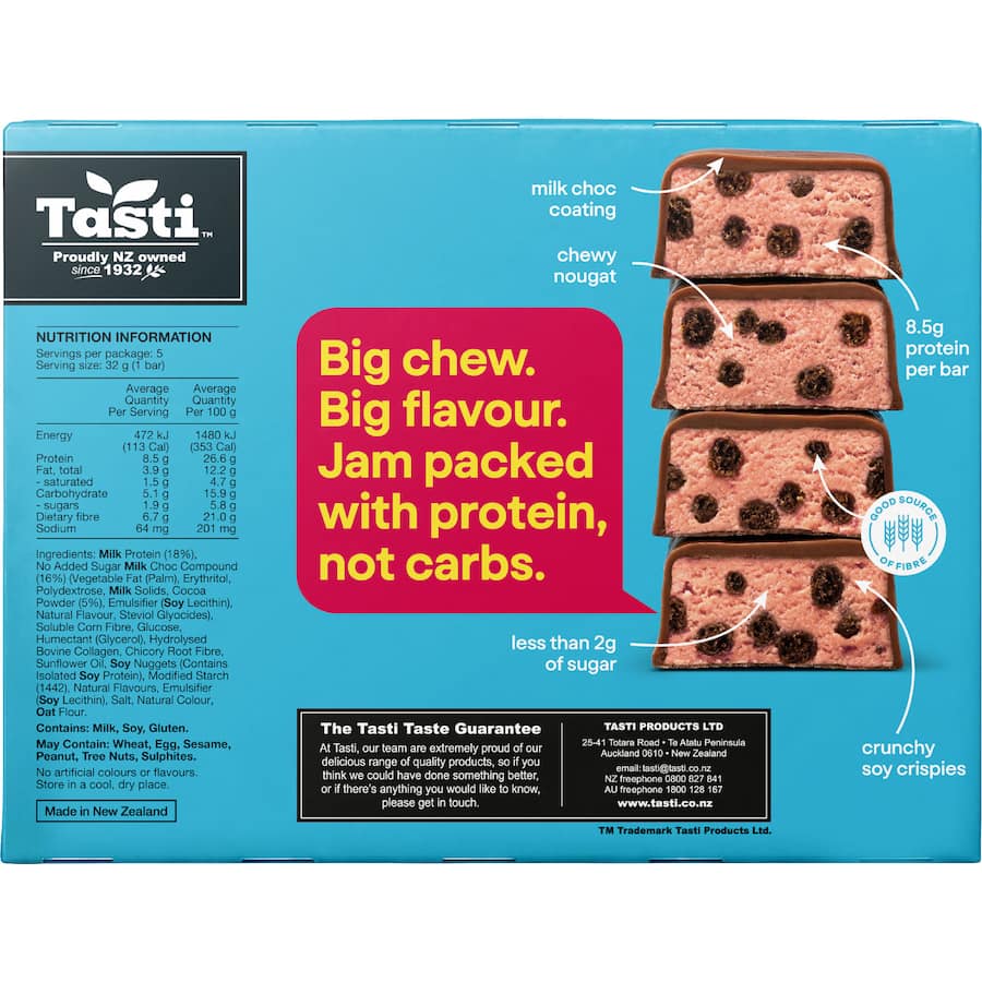 Tasti Rise Bar Berry Bombshell 160g