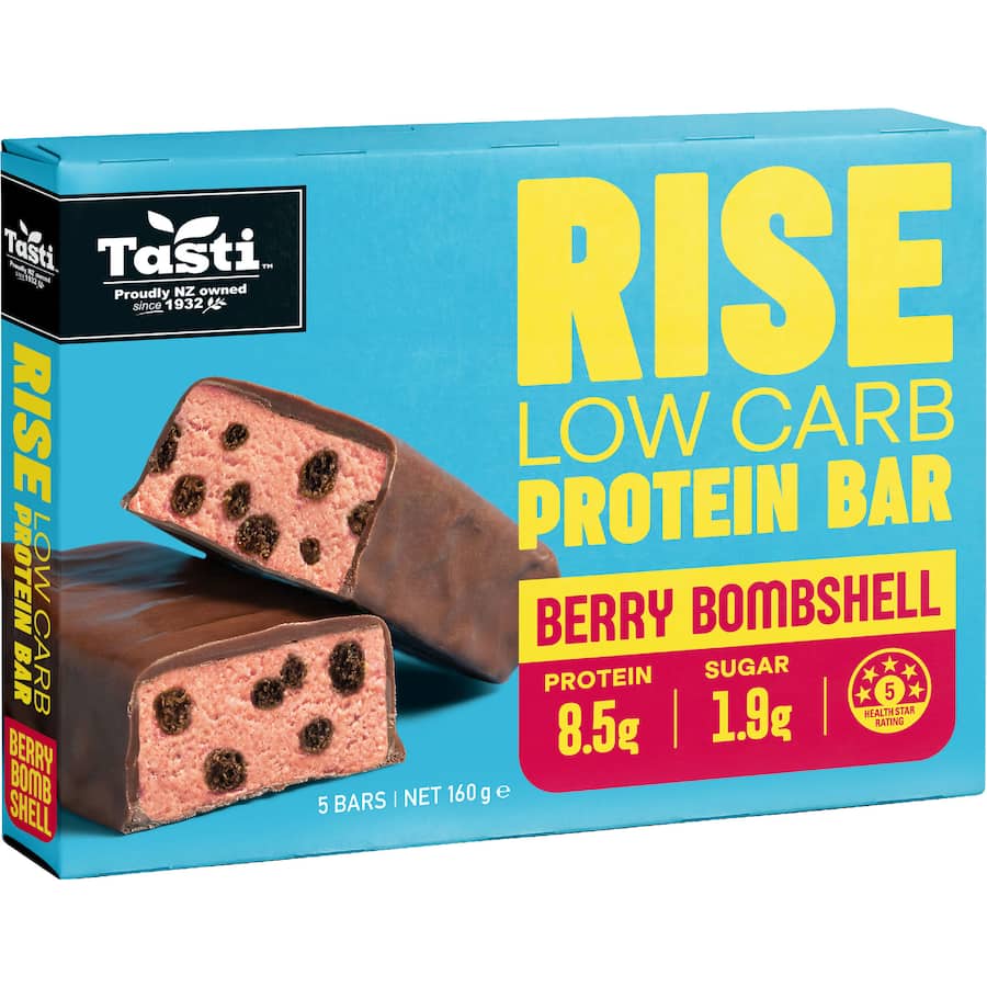 Tasti Rise Bar Berry Bombshell 160g