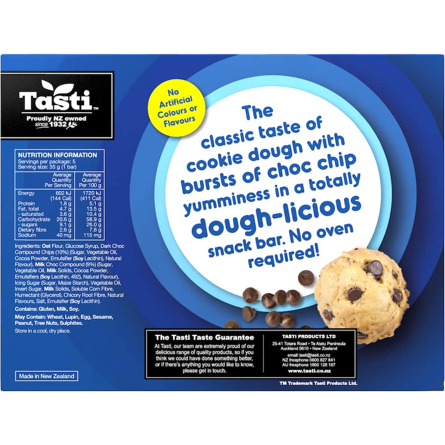 Tasti Cookie Dough Bar Choc Chip 175g