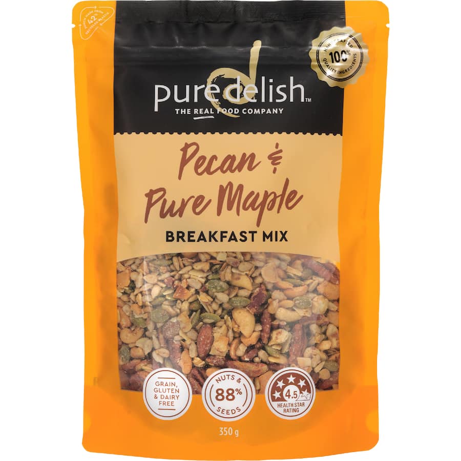 Pure Delish Breakfast Mix Pecan & Pure Maple 350g