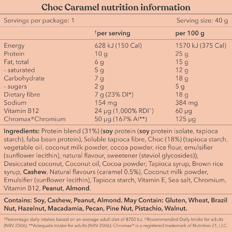 Moodi Plant Protein Ball Choc Caramel 40g