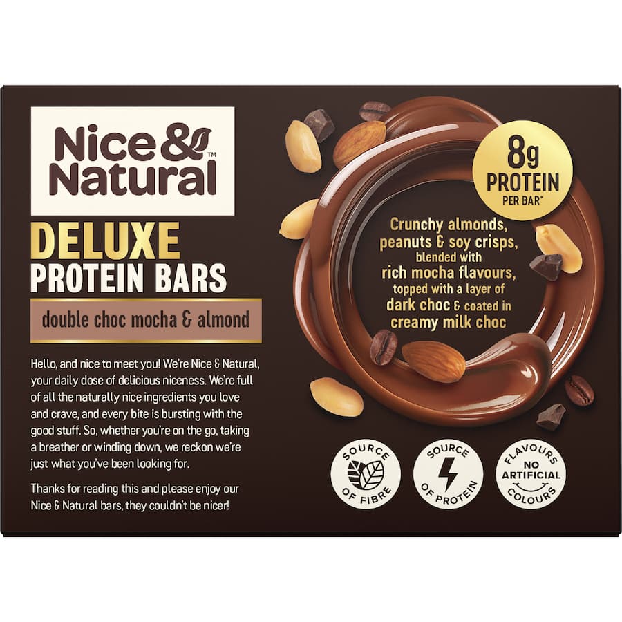 Nice & Natural Deluxe Protein Bar Double Choc Mocha & Almond 5 pack 200g