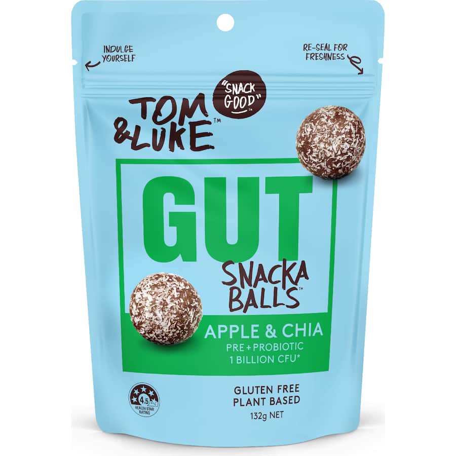 Tom & Luke Snack Balls Gut Apple & Chia 132g