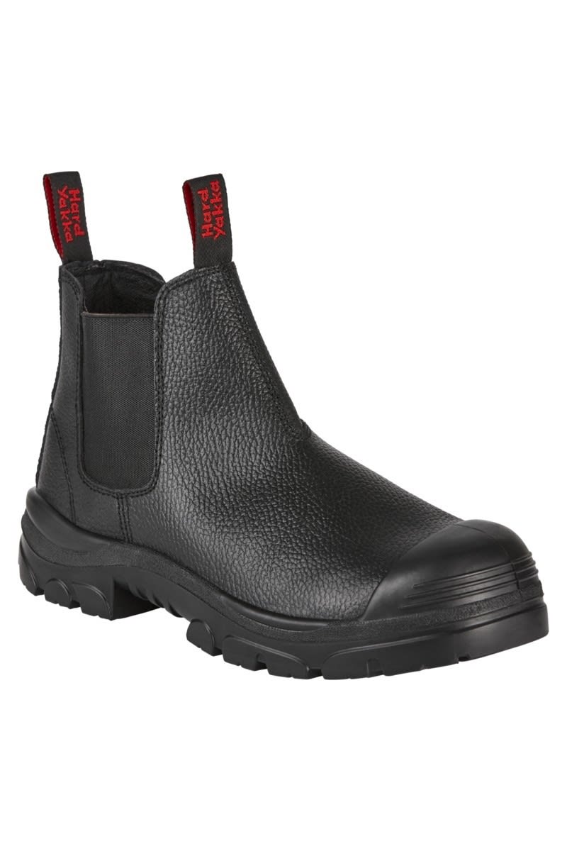 Hard Yakka, Grit Slip On Safety Boot - Black (Size: 08)