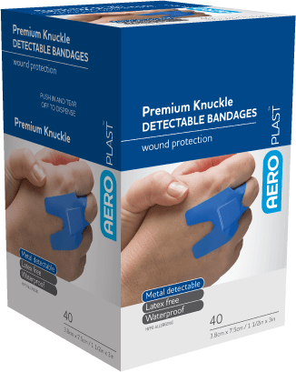 Metal Detect Knuckle Plaster 38 x 75mm Pack of 40