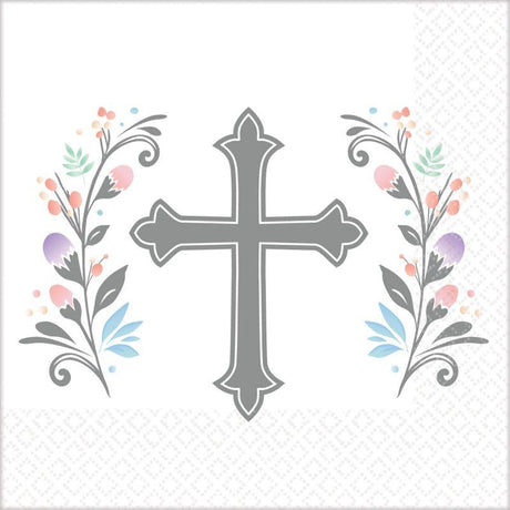 Holy Day Beverage Napkins in a pack of 36, elegant and absorbent for festive gatherings and celebrations.