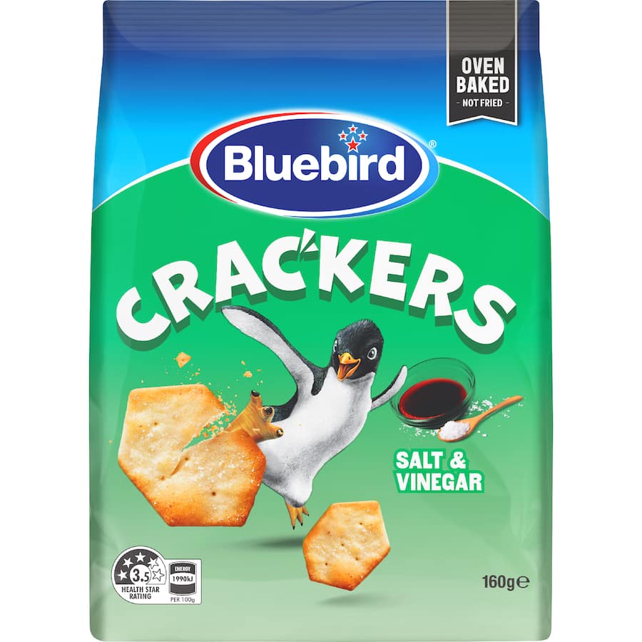 Bluebird Crackers Salt & Vinegar 160g