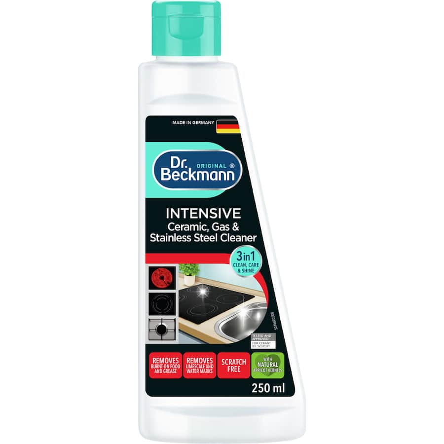 Dr Beckmann Intensive Surface Cleaner Ceramic, Gas & Stainless Steel 250mL