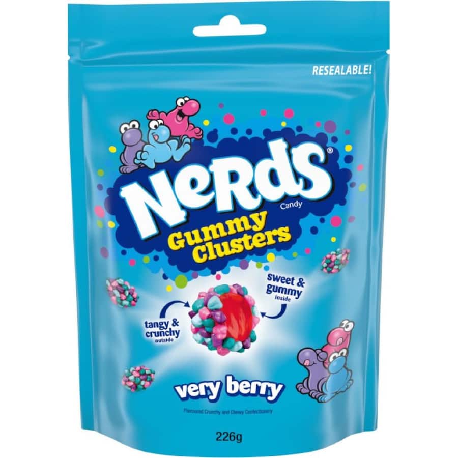Nerds Gummy Clusters Very Berry Zipper Bag 226g