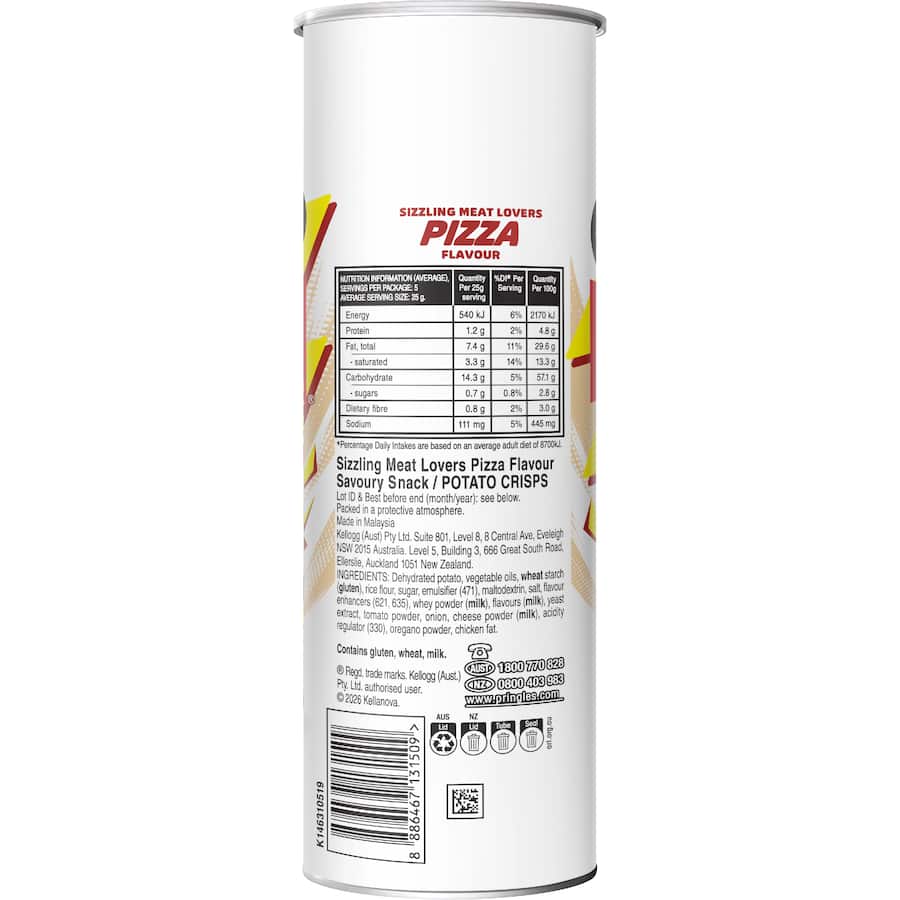 Pringles Chips Meatlovers Pizza 134g