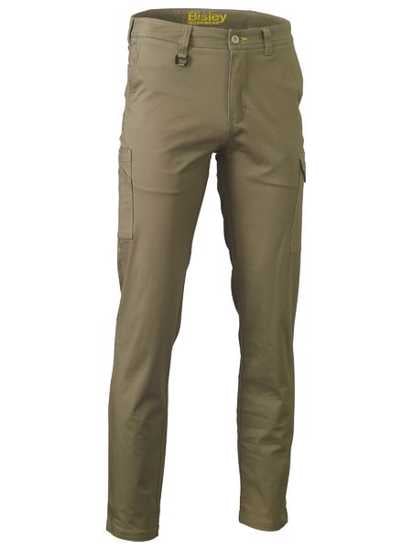 Bisley, Stretch Cotton Cargo Pant, BPC6008-Regular Fit (Pair) - Khaki - Size: 12