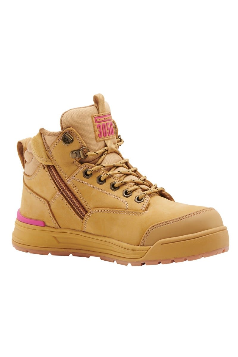 Hard Yakka, 3056 Women's Zip Sided Boot, Y60240 - Wheat - 07