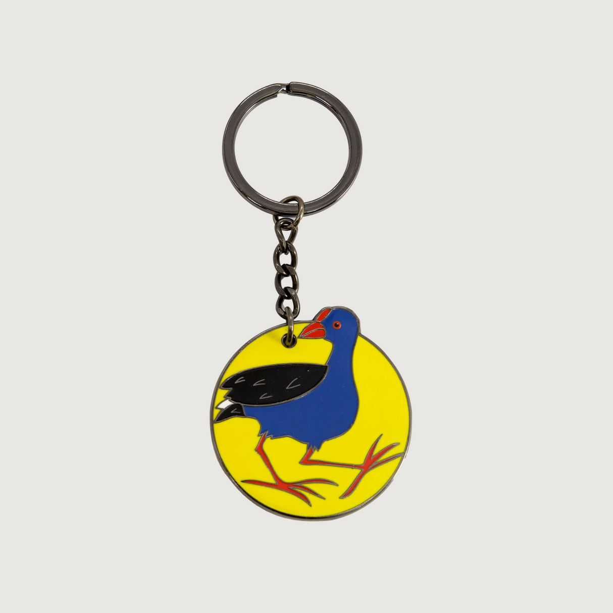 Moana Road - Enamel Key Rings - Paul the Pukeko / Metal - Pack of 6