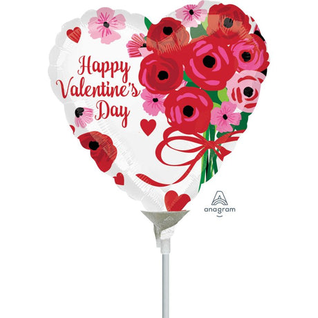 Vibrant 22cm foil balloon featuring exquisite rose designs, perfect for romantic occasions and party decor.