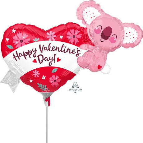Colorful Ms. Hvd Koala foil balloon featuring an adorable design, perfect for Valentine's Day celebrations and festive decor.