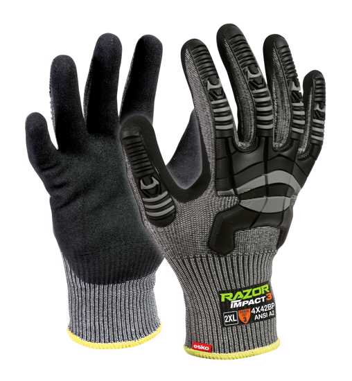 Razor Impact 3 Gloves (Pair) - Grey - Size: XL