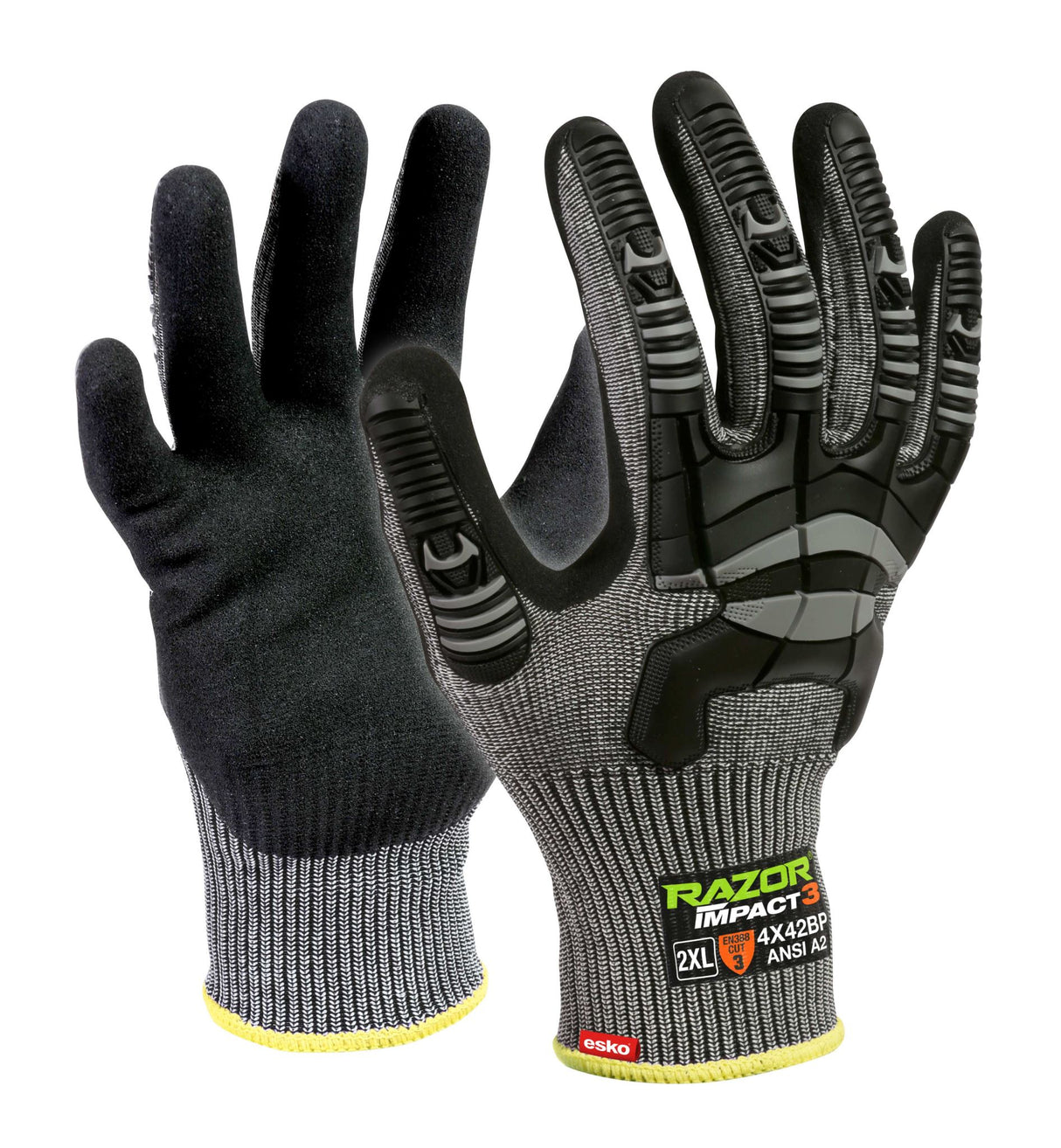 Razor Impact 3 Gloves (Pair) - Grey - XL