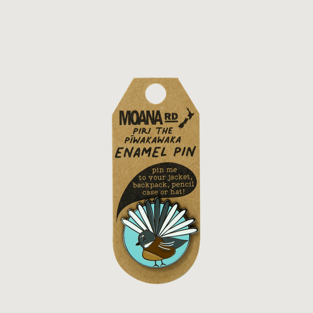 Moana Road - Enamel Pins - Piri the Piwakawaka