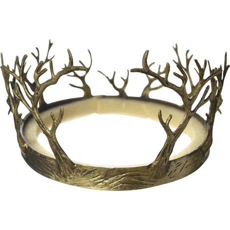 Gold Crown of Branches with intricate detailing, perfect royal costume accessory for teens and adults.
