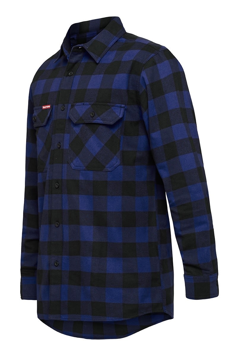 Hard Yakka, Check Flannel Shirt, Y07295 - BLUE CHECK (Size: S)