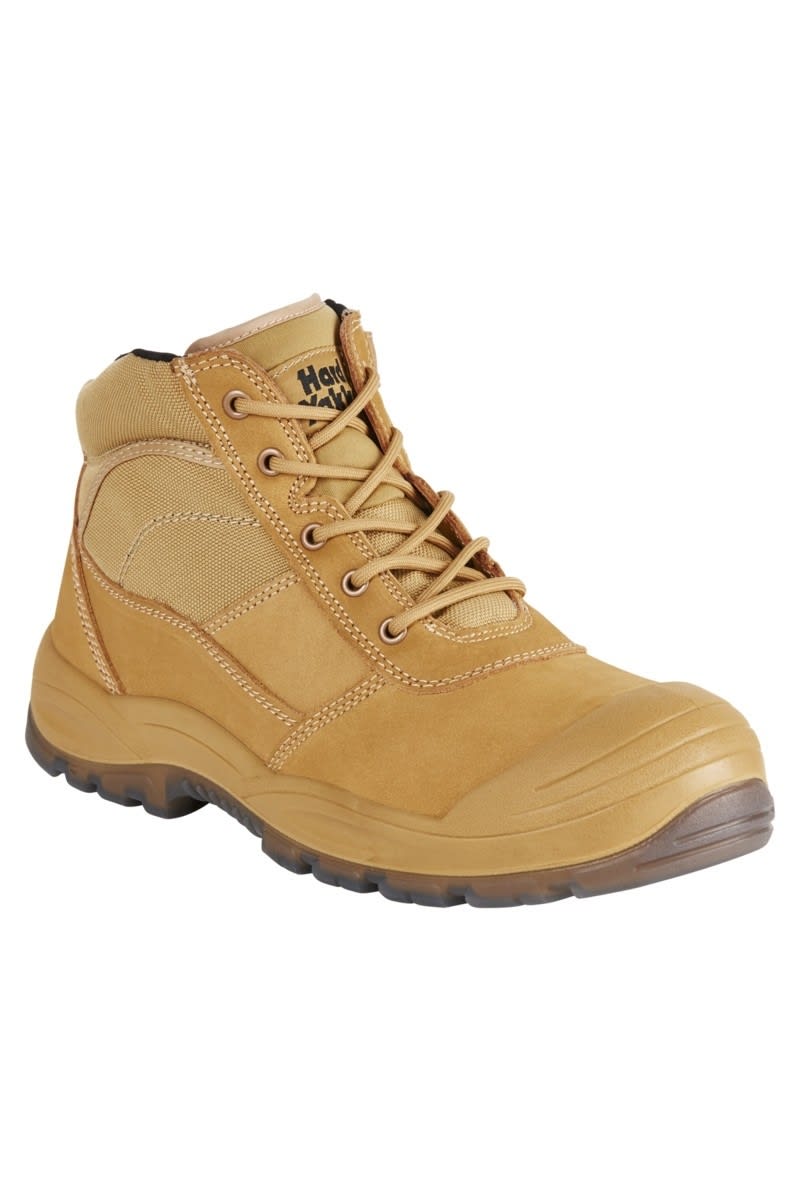 Hard Yakka,Y60120 Utility Zip Sided Safety Boot 04-14 (Pair) - Wheat - 13