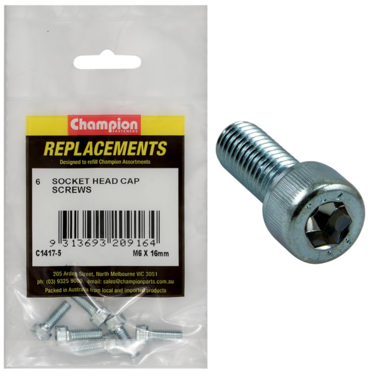 M6 X 16MM Hex Plain Nuts-24PK (Packet)