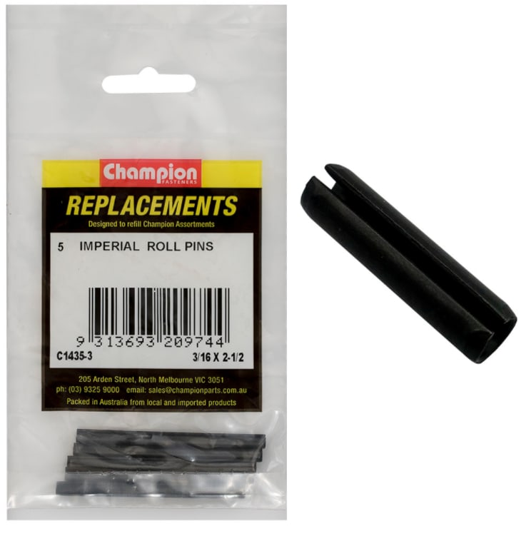 3/16 X 2-1/2 Imperial Roll Pin-5PK (Packet)