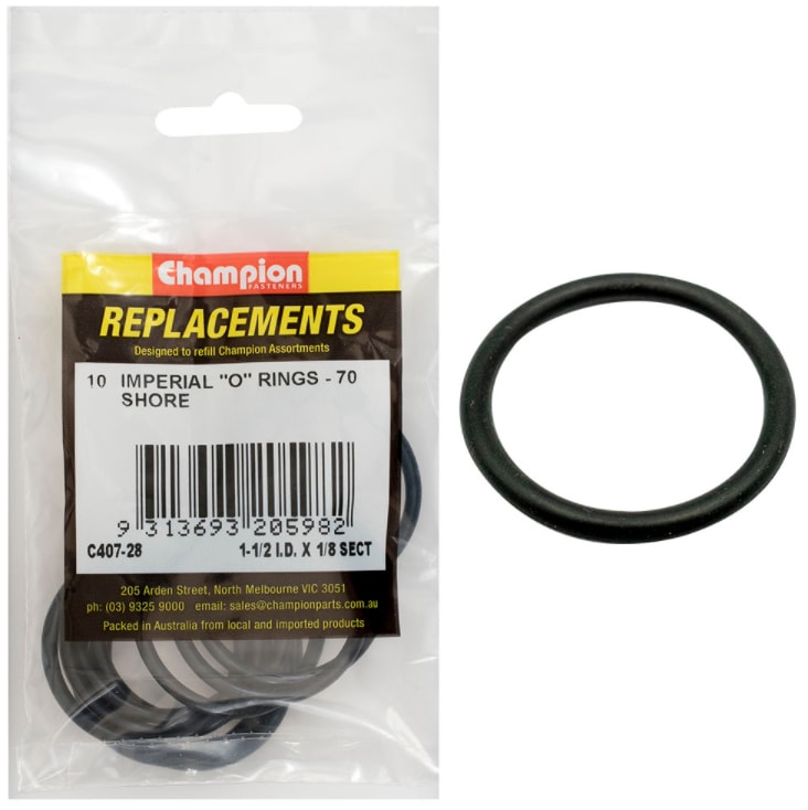 Champion 1-1/2in (I.D.) x 1/8in Imperial O-Ring 10 Pack