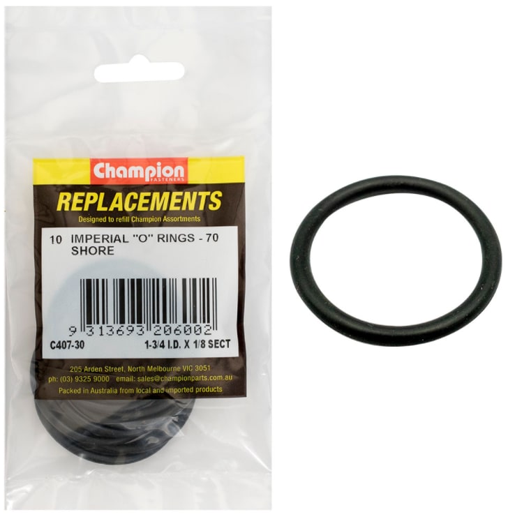 Champion 1-3/4in (I.D.) x 1/8in Imperial O-Ring 10 Pack