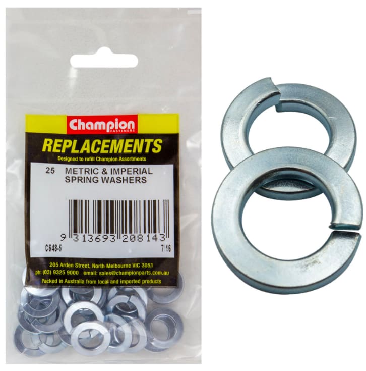 Metric & Imperial Spring Washers-25PK (Packet)